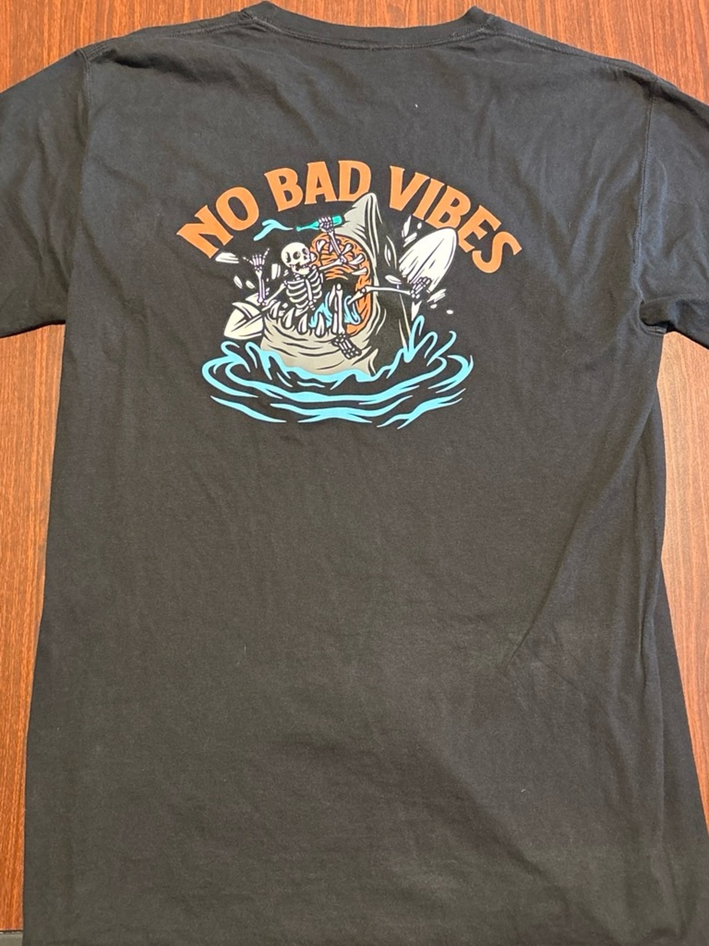 Tultex Black 'No Bad Vibes' Graphic Tee